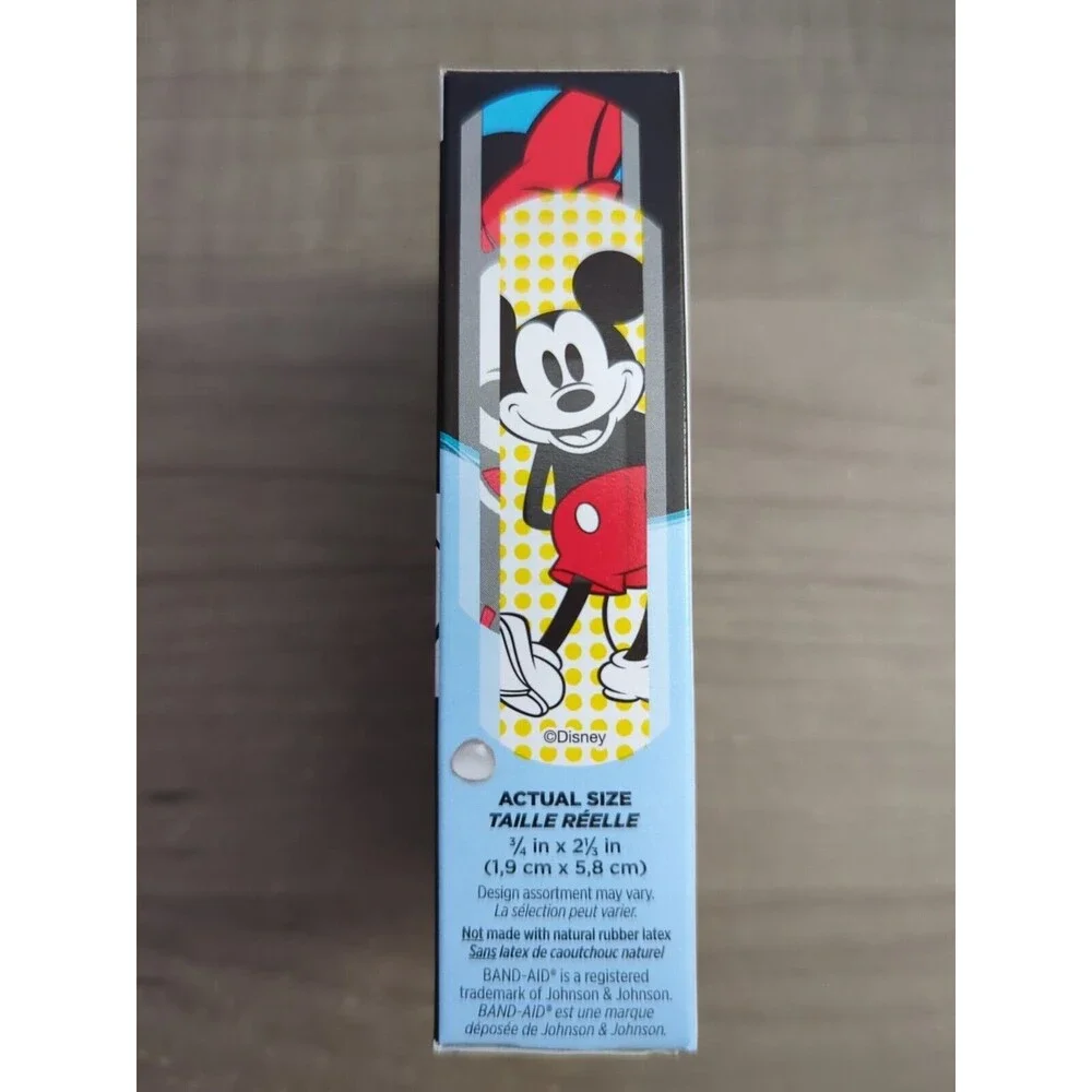 BAND-AID Waterproof Adhesive Bandages Featuring Micky and Minnie Mouse, 15 Count